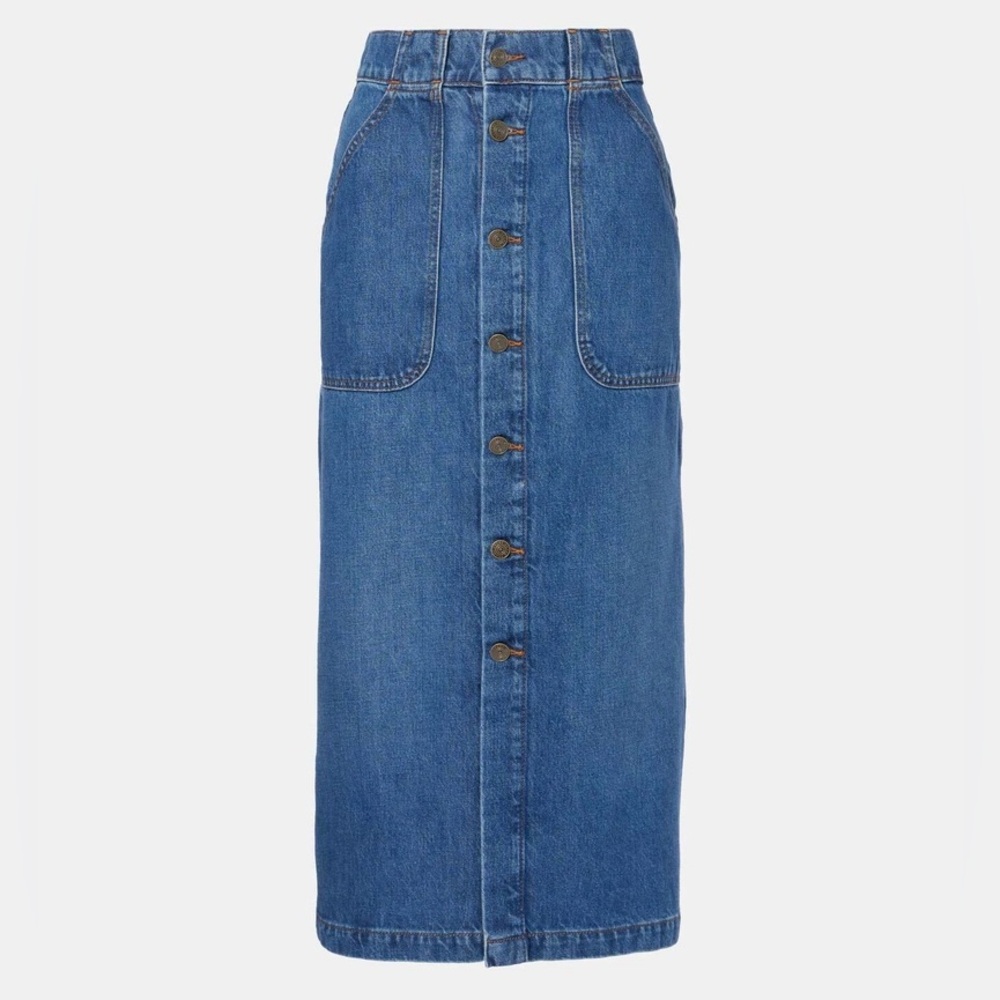 Frame Denim Modern Pocket Midi Skirt - size 27 - Picture 6 of 10